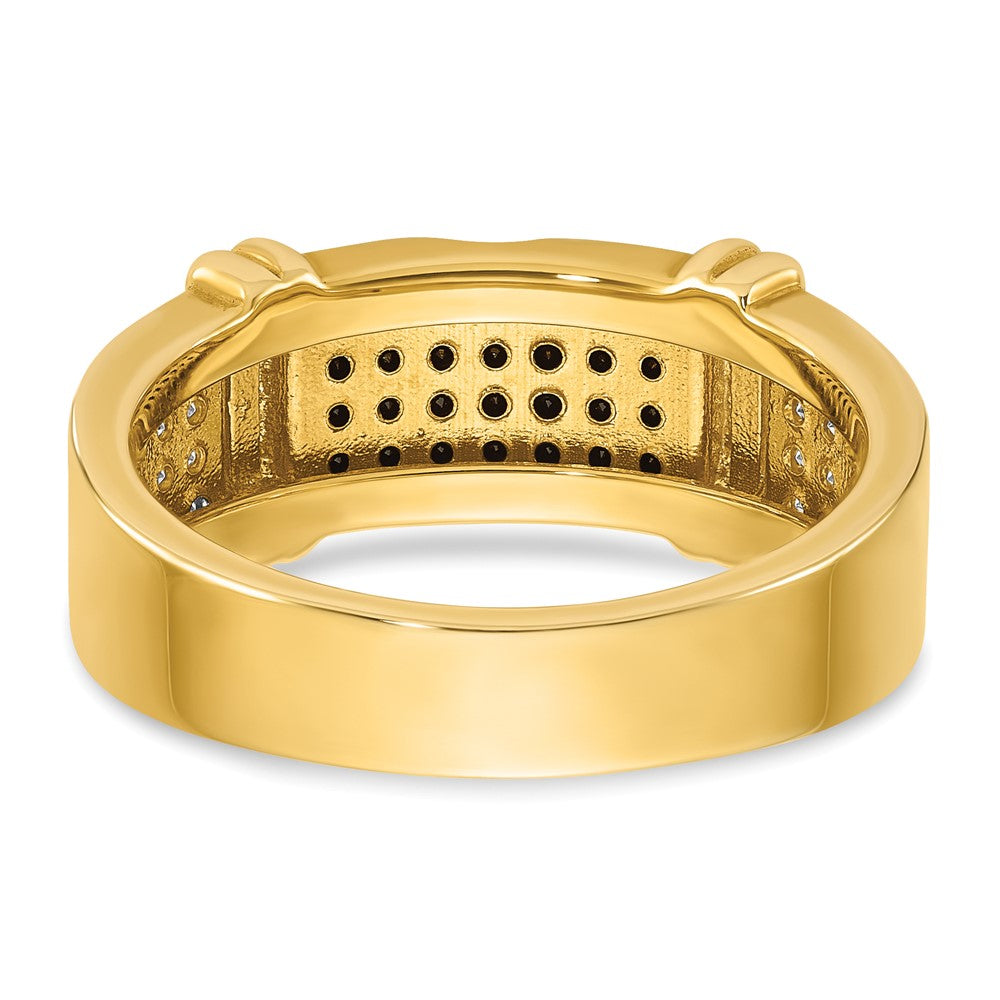 IB Goodman Mens 5/8 carat Black and Diamond Complete Ring - WBC