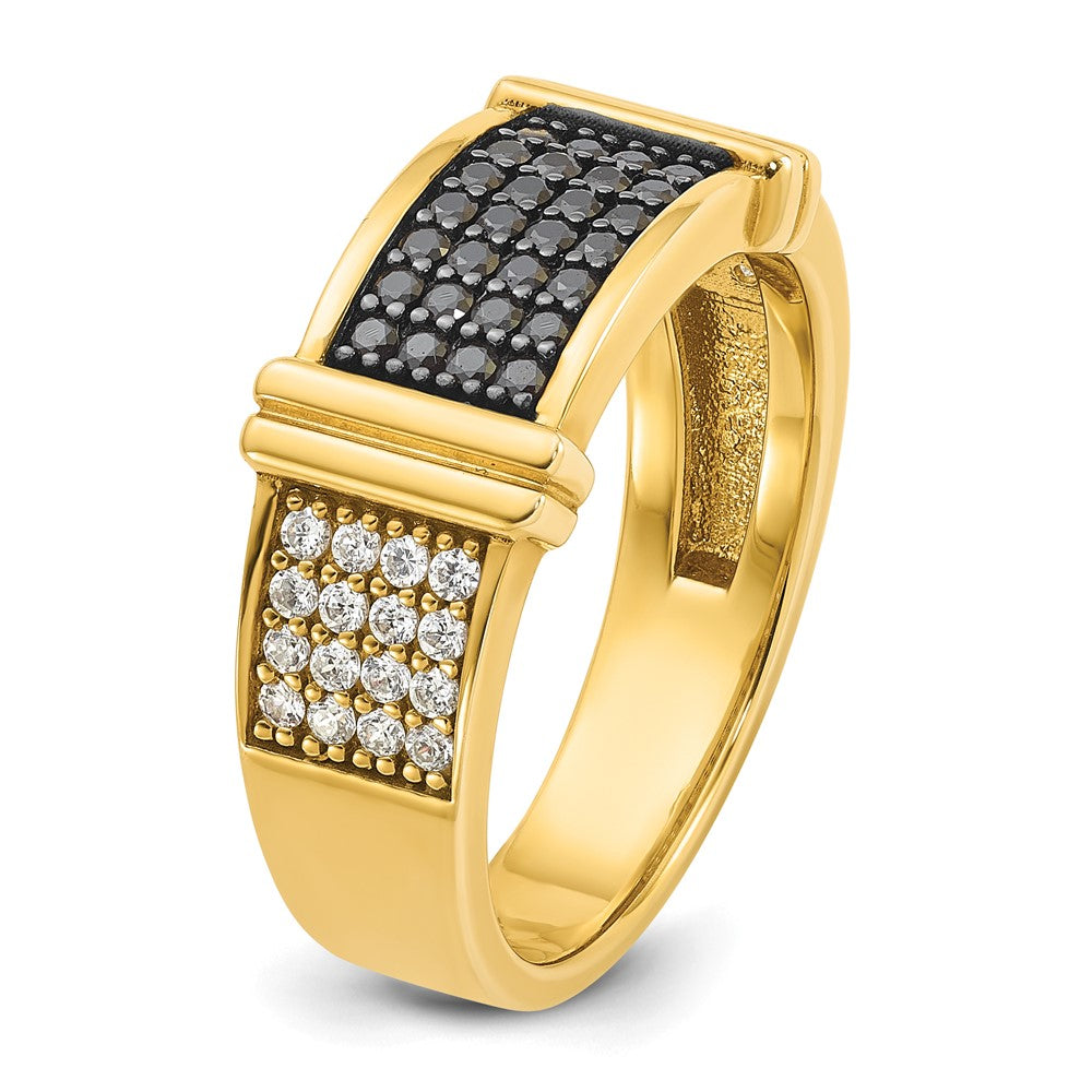 IB Goodman Mens 5/8 carat Black and Diamond Complete Ring - WBC