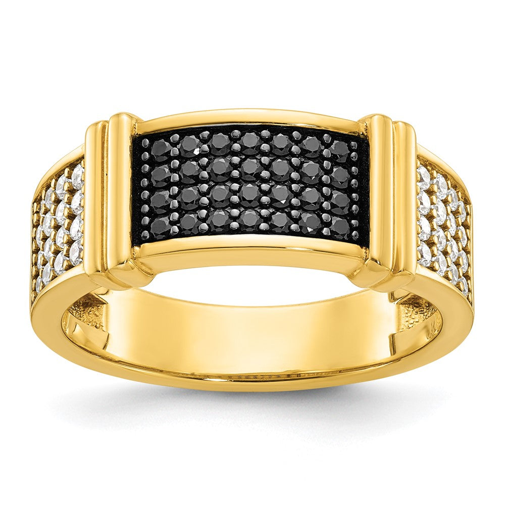 IB Goodman Mens 5/8 carat Black and Diamond Complete Ring - WBC