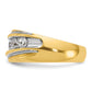 IBGoodman with Rhodium Men's Polished and Milgrain 1 Carat AA Quality Diamond Ring - WBC