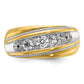 IBGoodman with Rhodium Men's Polished and Milgrain 1 Carat AA Quality Diamond Ring - WBC