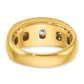 IBGoodman with Rhodium Men's Polished and Milgrain 1 Carat AA Quality Diamond Ring - WBC