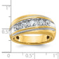 IBGoodman with Rhodium Men's Polished and Milgrain 1 Carat AA Quality Diamond Ring - WBC
