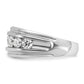 IBGoodman Men's Polished and Grooved 1 3/4 Carat AA Quality Diamond Ring - WBC