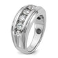 IBGoodman Men's Polished and Grooved 1 3/4 Carat AA Quality Diamond Ring - WBC