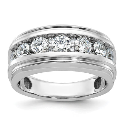 IBGoodman Men's Polished and Grooved 1 3/4 Carat AA Quality Diamond Ring - WBC