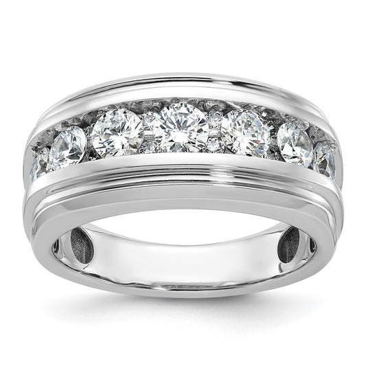IBGoodman Men's Polished and Grooved 1 3/4 Carat AA Quality Diamond Ring - WBC