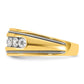 IB Goodman with Rhodium Mens Polished and Milgrain 7-Stone 1 Carat AA Diamond Ring - WBC