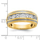 IB Goodman with Rhodium Mens Polished and Milgrain 7-Stone 1 Carat AA Diamond Ring - WBC