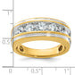 IBGoodman with Rhodium Men's Polished and Grooved 1 Carat AA Quality Diamond Ring - WBC