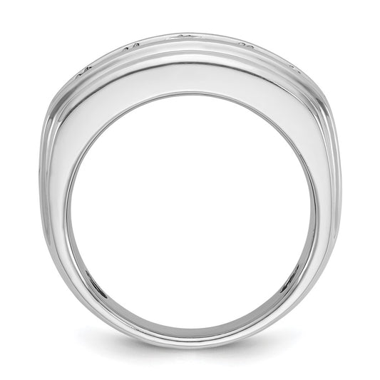 IBGoodman Men's Polished and Grooved 2 Carat AA Quality Diamond Ring - WBC