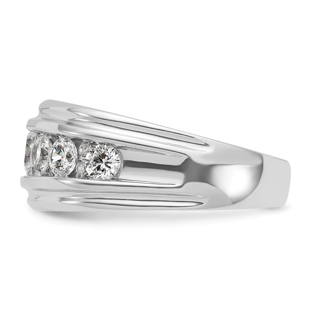 IBGoodman Men's Polished and Grooved 2 Carat AA Quality Diamond Ring - WBC