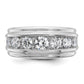 IBGoodman Men's Polished and Grooved 2 Carat AA Quality Diamond Ring - WBC