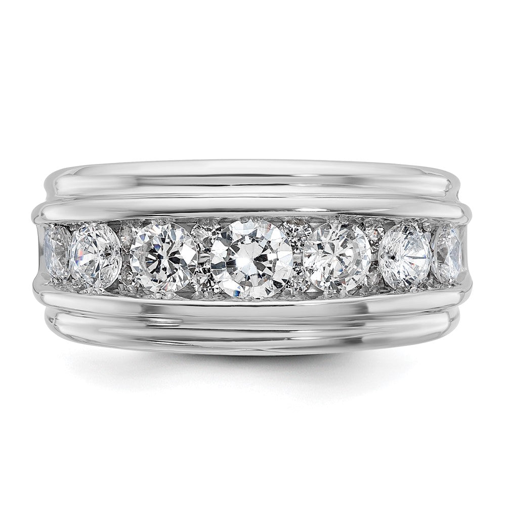 IBGoodman Men's Polished and Grooved 2 Carat AA Quality Diamond Ring - WBC
