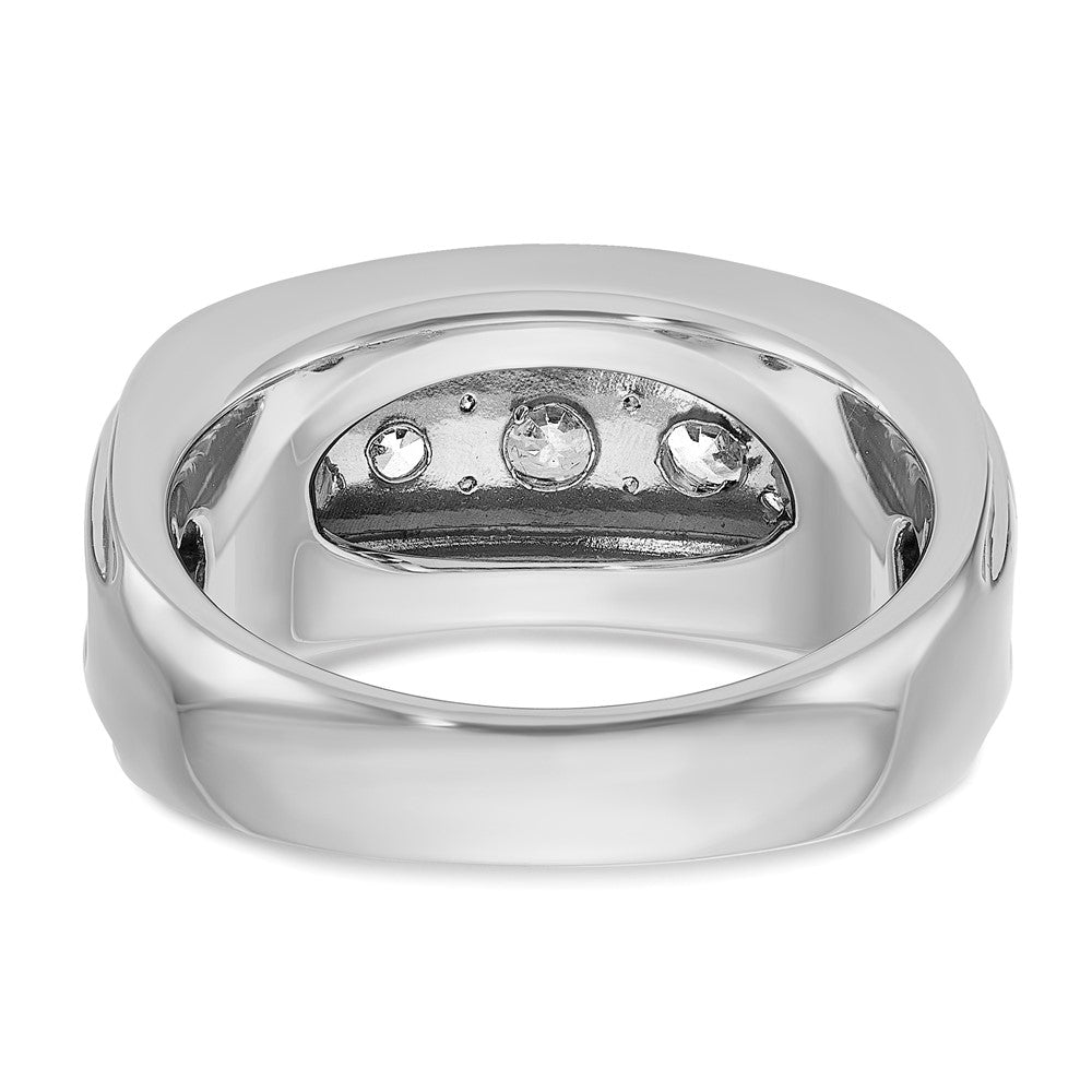 IBGoodman Men's Polished and Grooved 2 Carat AA Quality Diamond Ring - WBC