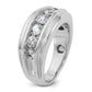IBGoodman Men's Polished and Grooved 2 Carat AA Quality Diamond Ring - WBC