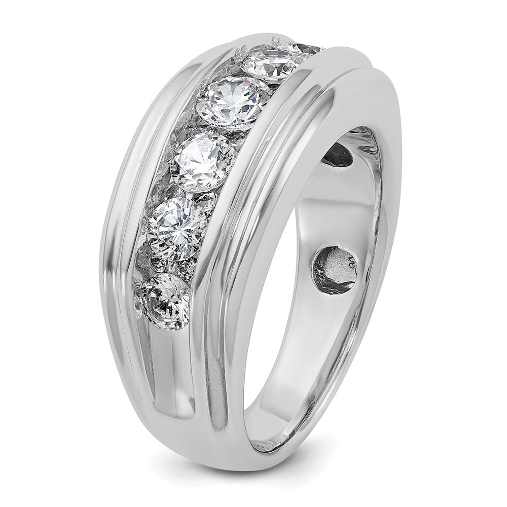 IBGoodman Men's Polished and Grooved 2 Carat AA Quality Diamond Ring - WBC
