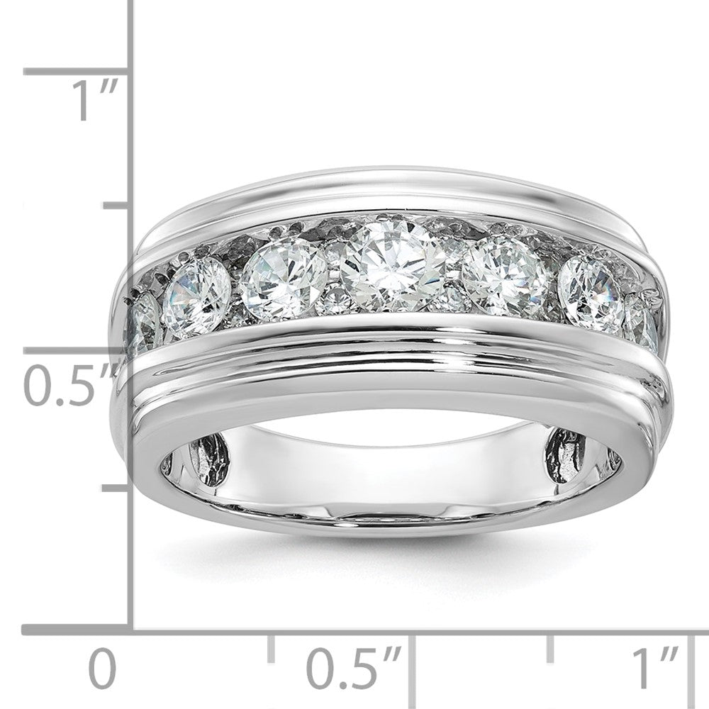 IBGoodman Men's Polished and Grooved 2 Carat AA Quality Diamond Ring - WBC
