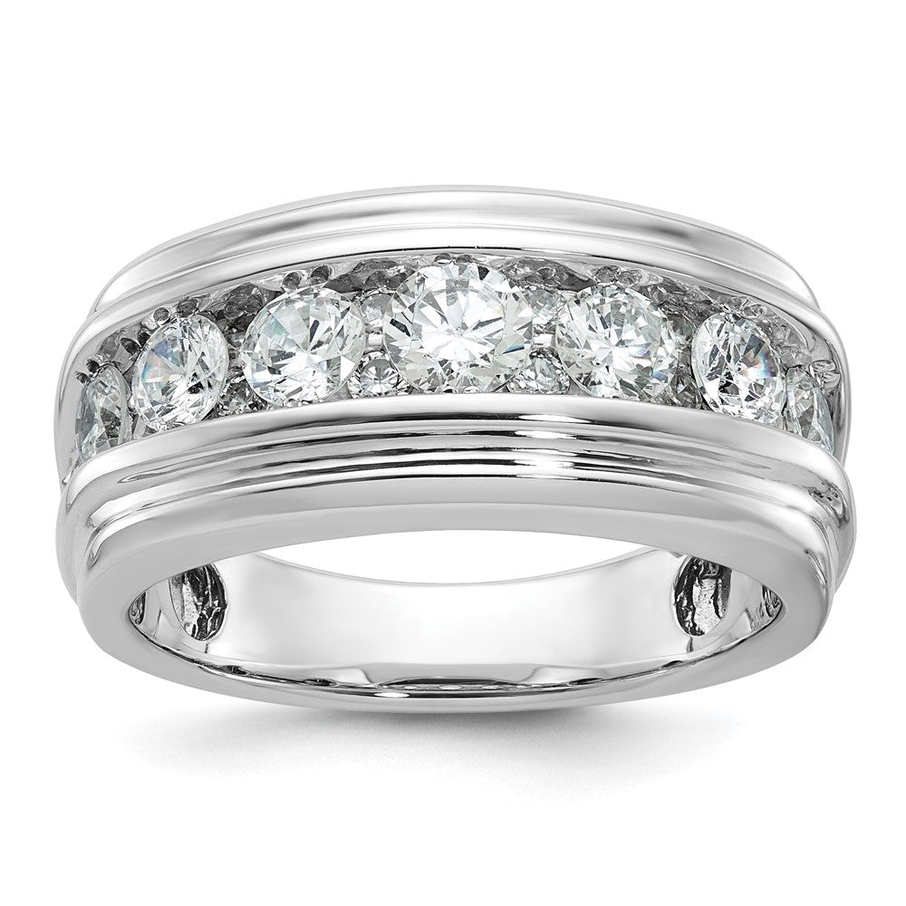 IBGoodman Men's Polished and Grooved 2 Carat AA Quality Diamond Ring - WBC