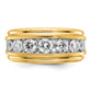 IBGoodman with Rhodium Men's Polished and Grooved 2 Carat AA Quality Diamond Ring - WBC