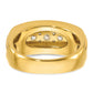 IBGoodman with Rhodium Men's Polished and Grooved 2 Carat AA Quality Diamond Ring - WBC