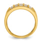 IBGoodman Men's Polished 4-Row 1 Carat AA Quality Diamond Ring - WBC