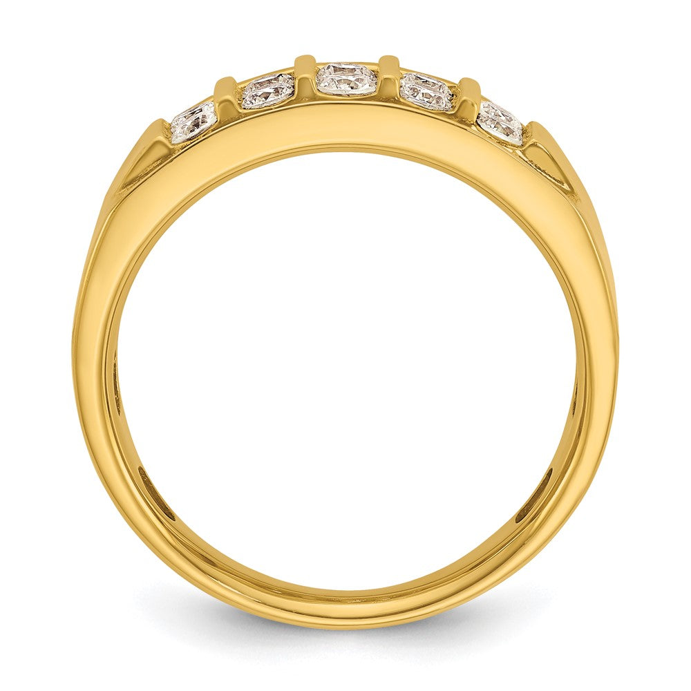IBGoodman Men's Polished 4-Row 1 Carat AA Quality Diamond Ring - WBC