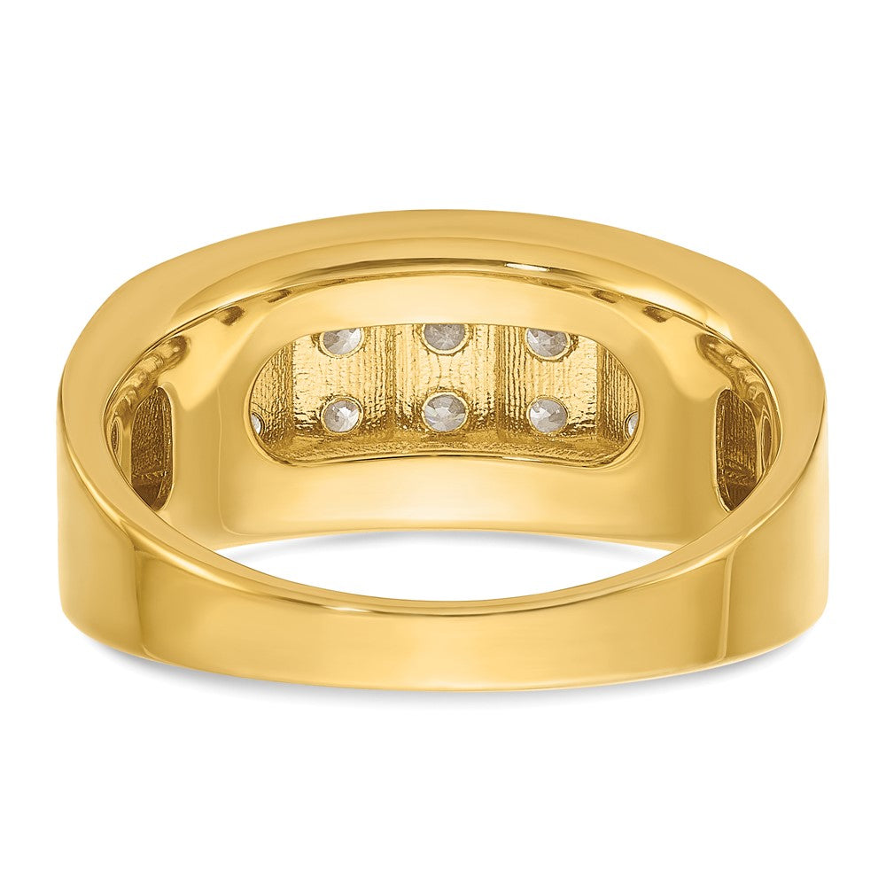 IBGoodman Men's Polished 4-Row 1 Carat AA Quality Diamond Ring - WBC