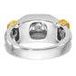 IBGoodman Two-tone Men's Polished and Grooved 5-Stone 1 Carat AA Quality Diamond Ring - WBC