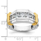 IBGoodman Two-tone Men's Polished and Grooved 5-Stone 1 Carat AA Quality Diamond Ring - WBC