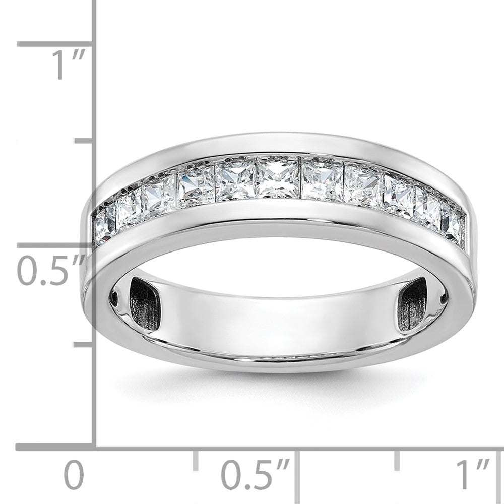 IBGoodman Men's Polished Square 11-Stone 1 Carat AA Quality Diamond Ring - WBC