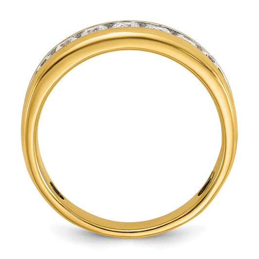 IBGoodman with Rhodium Men's Polished 1/2 Carat AA Quality Diamond Ring - WBC