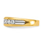 IBGoodman with Rhodium Men's Polished 1/2 Carat AA Quality Diamond Ring - WBC