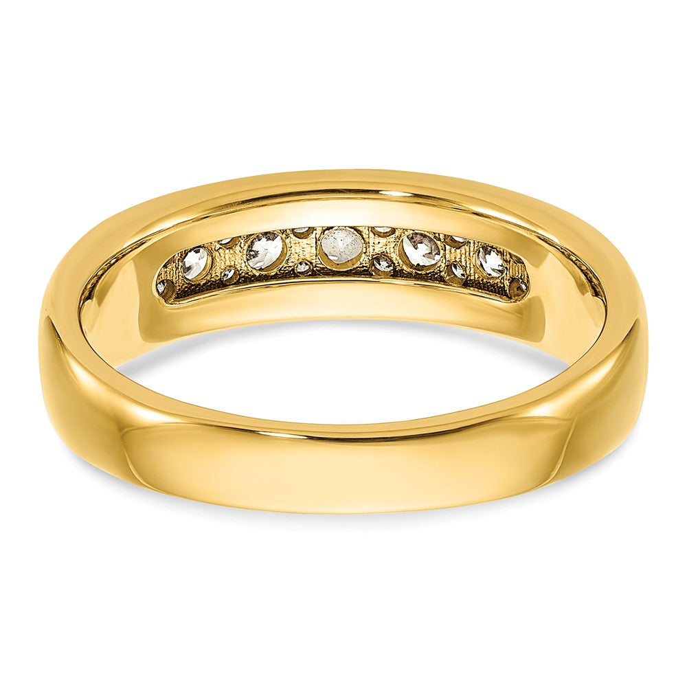 IBGoodman with Rhodium Men's Polished 1/2 Carat AA Quality Diamond Ring - WBC