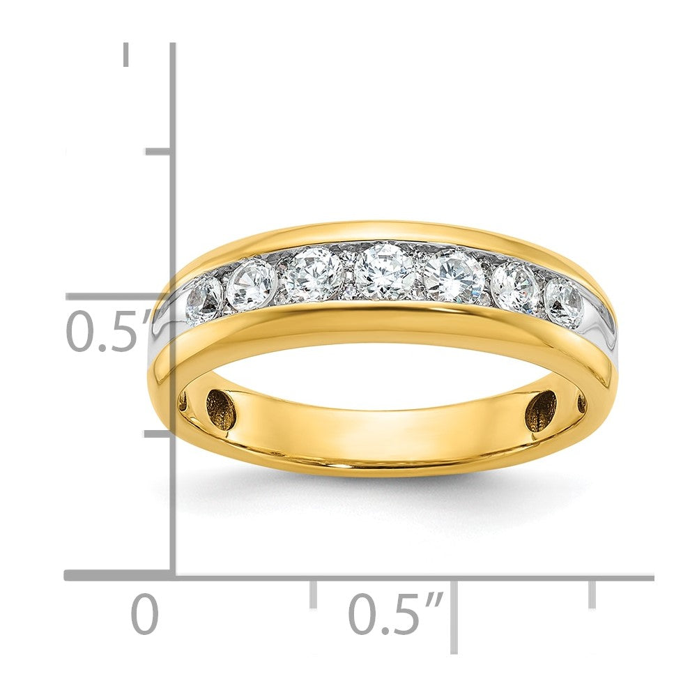 IBGoodman with Rhodium Men's Polished 1/2 Carat AA Quality Diamond Ring - WBC