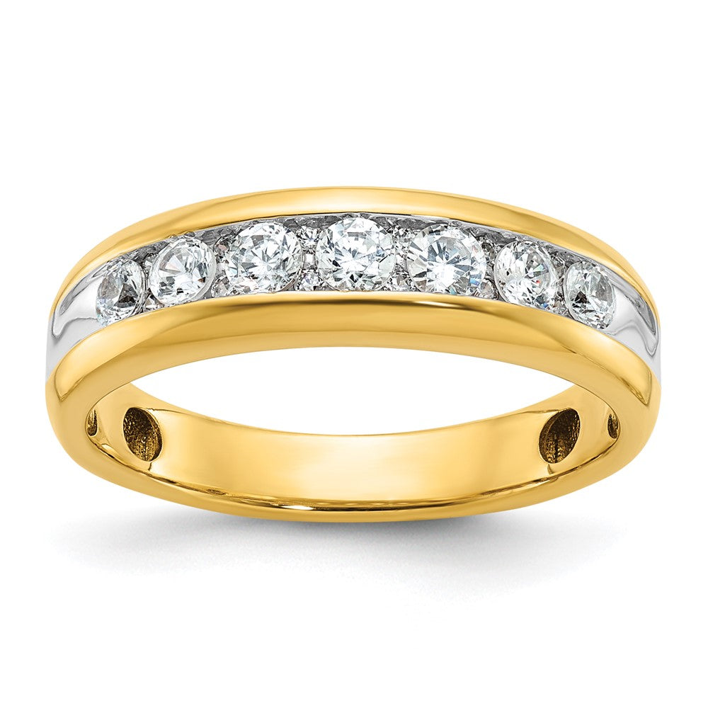 IBGoodman with Rhodium Men's Polished 1/2 Carat AA Quality Diamond Ring - WBC