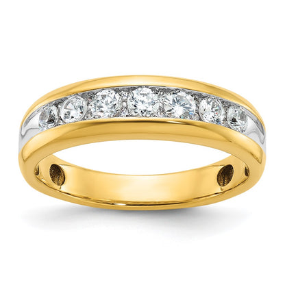 IBGoodman with Rhodium Men's Polished 1/2 Carat AA Quality Diamond Ring - WBC