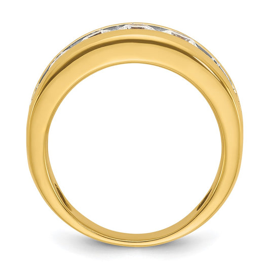 IB Goodman with Rhodium Mens Polished 1.5 Carat AA Diamond Ring - WBC