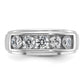 IB Goodman Mens Polished and Grooved 5-Stone 1.5 Carat AA Diamond Ring - WBC