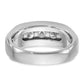 IB Goodman Mens Polished and Grooved 5-Stone 1.5 Carat AA Diamond Ring - WBC