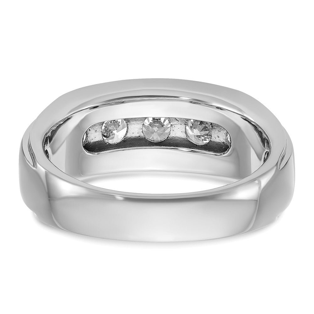 IB Goodman Mens Polished and Grooved 5-Stone 1.5 Carat AA Diamond Ring - WBC