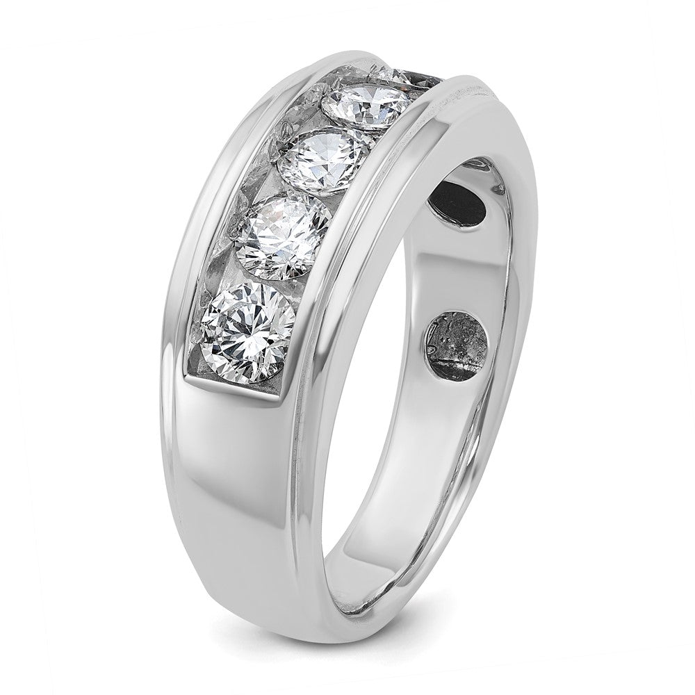 IB Goodman Mens Polished and Grooved 5-Stone 1.5 Carat AA Diamond Ring - WBC