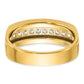 IBGoodman Men's Polished and Satin Square 10-Stone 1/2 Carat AA Quality Diamond Ring - WBC