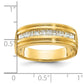 IBGoodman Men's Polished and Satin Square 10-Stone 1/2 Carat AA Quality Diamond Ring - WBC