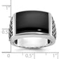 IBGoodman with Black Rhodium Men's Polished and Textured Onyx Ring - WBC