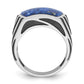 IB Goodman with Black Rhodium Mens Lapis Complete Ring - WBC