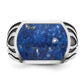 IB Goodman with Black Rhodium Mens Lapis Complete Ring - WBC