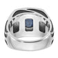IB Goodman with Black Rhodium Mens Lapis Complete Ring - WBC