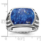 IB Goodman with Black Rhodium Mens Lapis Complete Ring - WBC