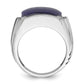 IB Goodman with Black Rhodium Mens Lapis and Diamond Complete Ring - WBC